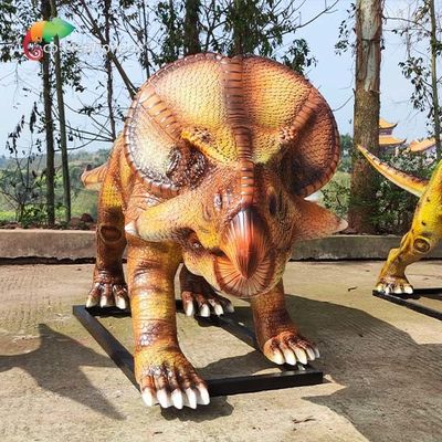 Динозавра статуй стеклоткани Protoceratops смолы поверхность большого животного ровная