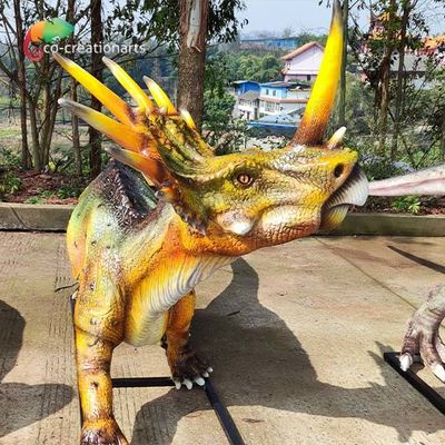 Хорошая цена. Модель Styracosaurus статуй динозавра стеклоткани 110VAC Animatronic в натуральную величину онлайн