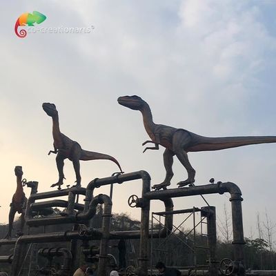 Модели динозавра на открытом воздухе велоцираптора украшения Animatronic делая водостойким реалистические