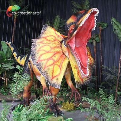 Сила электричества динозавров юрского Dilophosaurus мира в натуральную величину Animatronic
