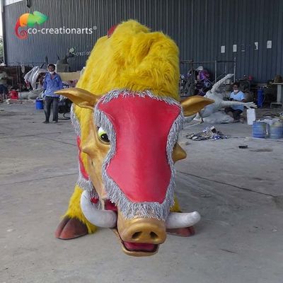 Хорошая цена. Animatronics костюма дикого кабана Snowproof желтый для 2 взрослых онлайн